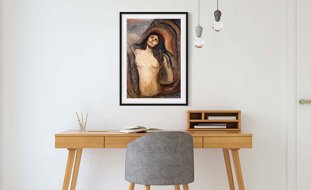 Bild mit Rahmen Edvard Munch Madonna