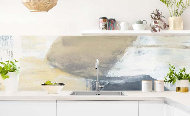 Bilderwelten Küchenrückwand Folie selbstklebend wasserfest Achatgrau 50 x 50 cm Premium 