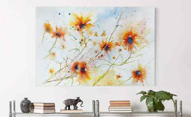 Sonnenblumen Leinwandbild - Aquarell