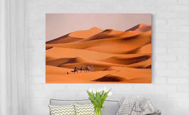 Wüste Oase Wohnzimmer Bild Foto Leinwand Poster Wandbild XXL 100 cm*65 cm 745