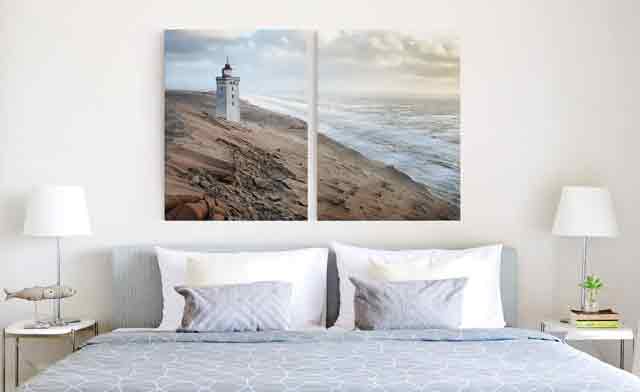 Leinwandbilder Strand Leuchtturm