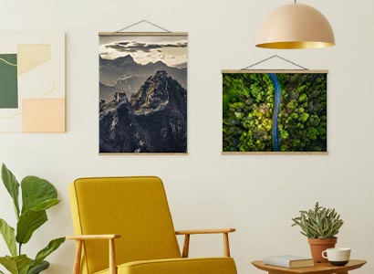 Stoffbild mit Posterleisten Natur & Landschaften