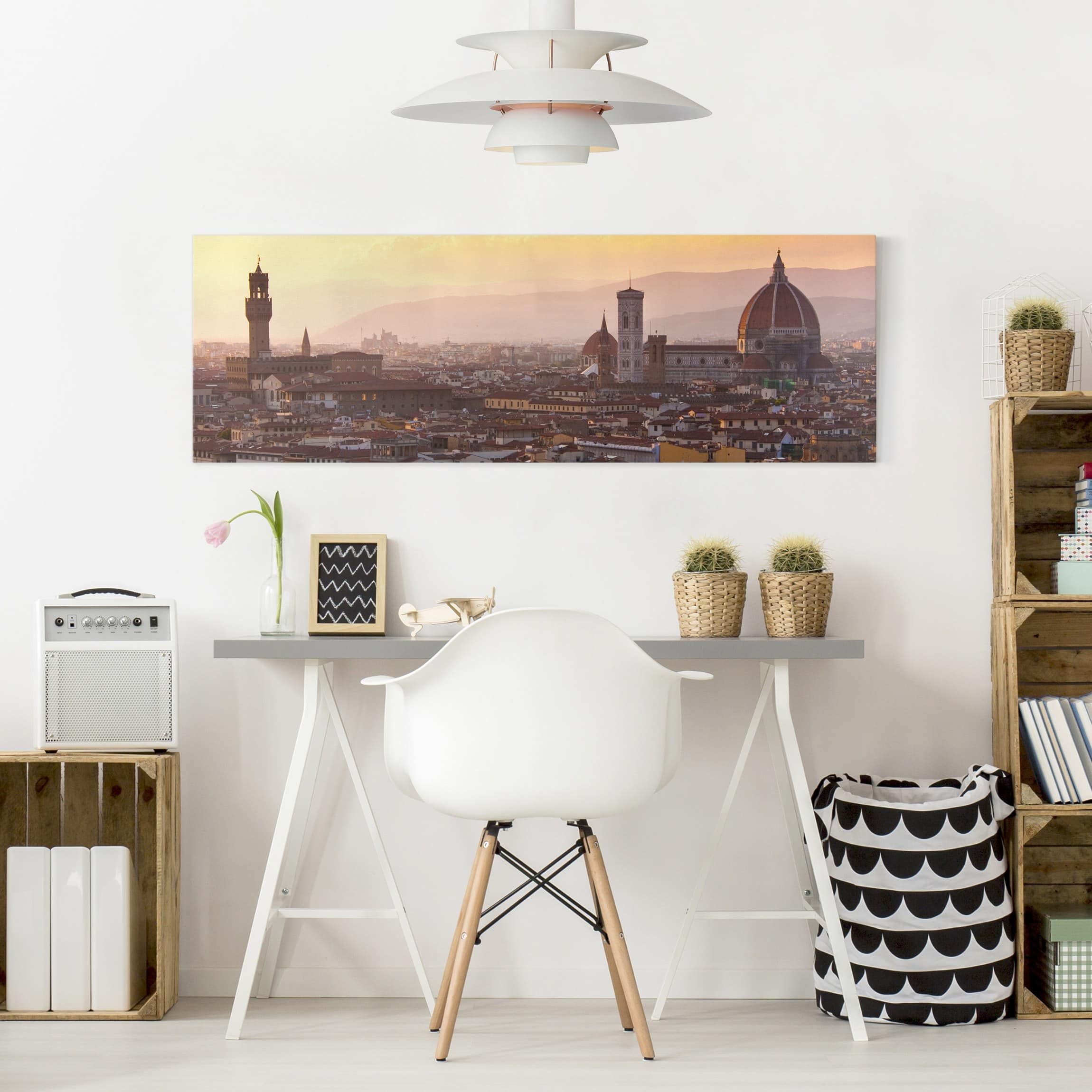 Leinwandbild Florenz Bilderwelten Panoramaformat | im