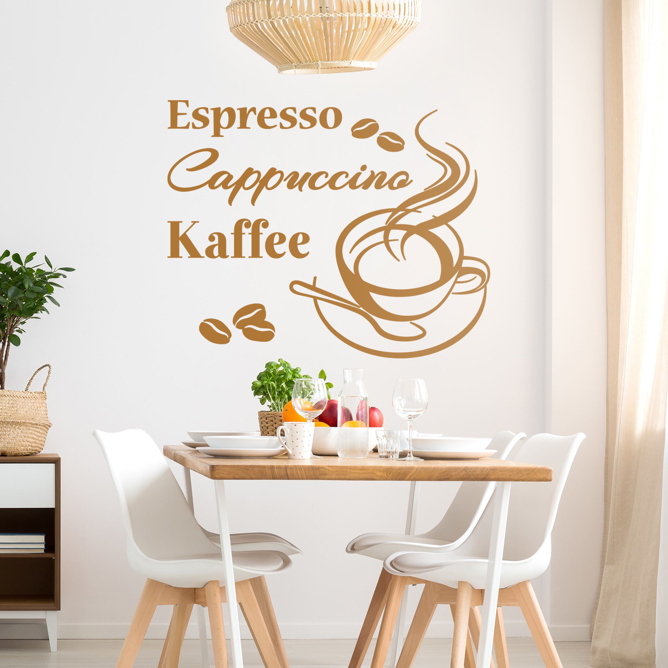 Kaffeepause - Espresso Cappucino Kaffee Wandtattoo | Bilderwelten
