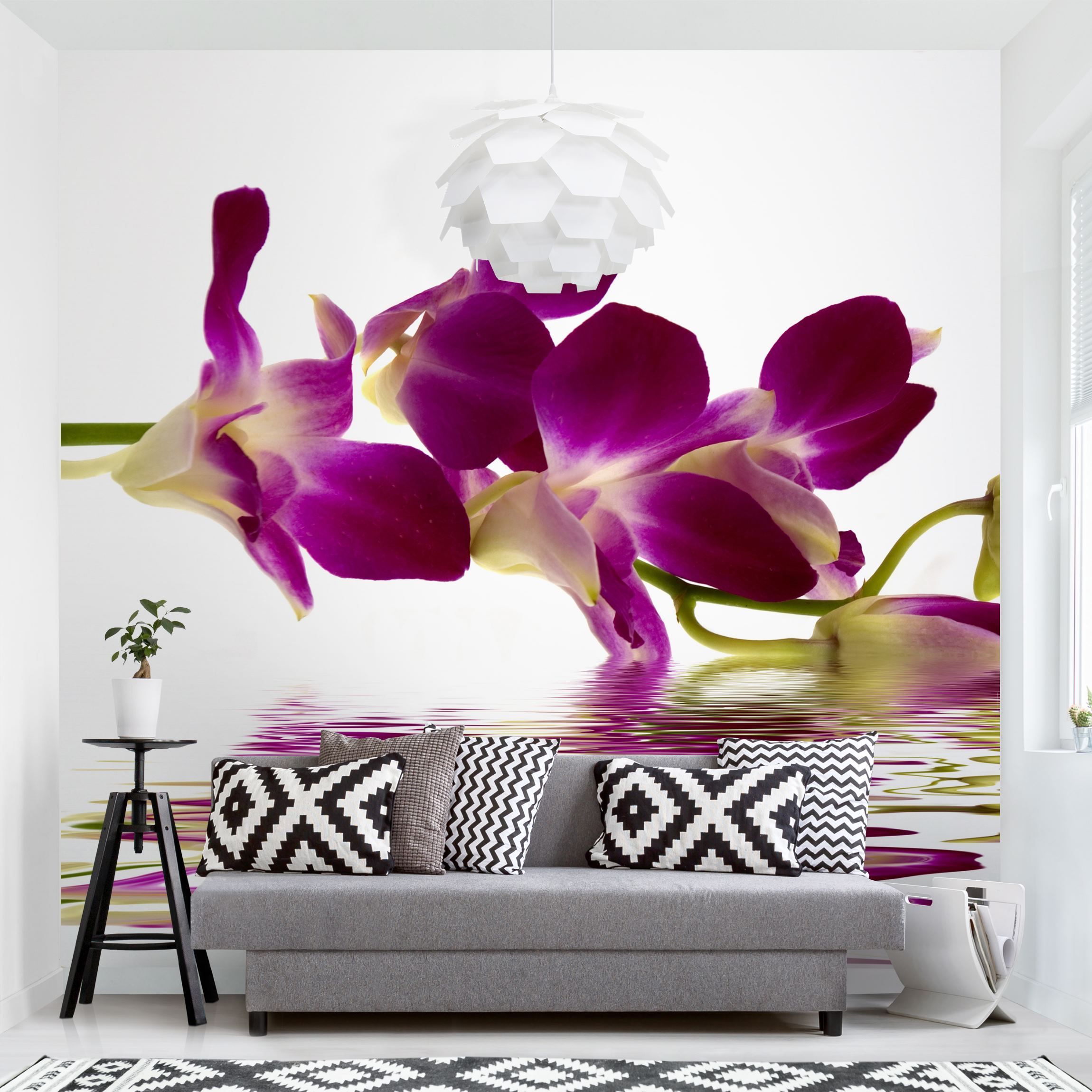 Pink Orchid Waters Fototapete | Bilderwelten