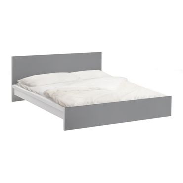 Möbelfolie für IKEA Malm Bett niedrig 140x200cm - Klebefolie Colour Cool Grey