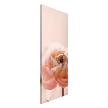 Magnettafel - Rosa Blüte im Fokus - Panorama Hochformat