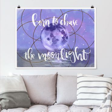 Poster - Mond-Kind - Moonlight - Querformat 3:4