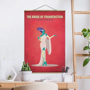 Stoffbild mit Posterleisten - Filmposter The Bride of Frankenstein II - Hochformat 2:3