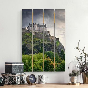 Holzbild - Edinburgh Castle - Hochformat 3:2