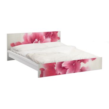 Möbelfolie für IKEA Malm Bett niedrig 180x200cm - Klebefolie Künstlerische Flora I