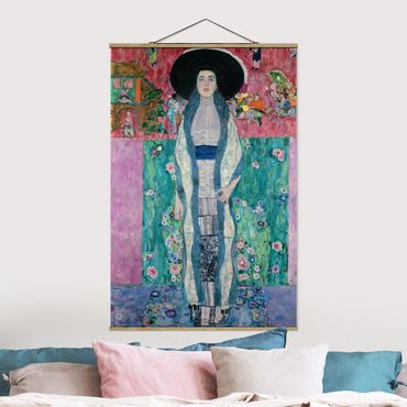 Stoffbild mit Posterleisten - Gustav Klimt - Adele Bloch-Bauer II - Hochformat 2:3