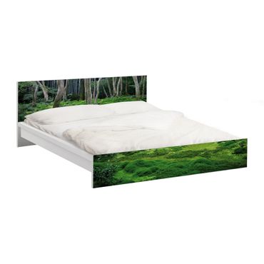 Möbelfolie für IKEA Malm Bett niedrig 140x200cm - Klebefolie Japanischer Wald