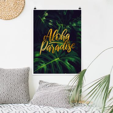Poster - Dschungel - Aloha Paradise - Hochformat 4:3