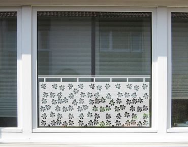 Fensterfolie - Sichtschutzfolie No.UL7 Streublümchen Gardine I - Milchglasfolie