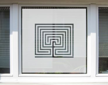 Fensterfolie - Sichtschutzfolie No.UL13 Labyrinth - Milchglasfolie