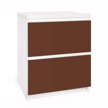 Möbelfolie für IKEA Malm Kommode - Selbstklebefolie Colour Chocolate