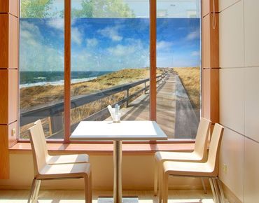 Fensterfolie - Sichtschutz Fenster Nordseespaziergang - Fensterbilder
