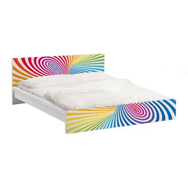 Möbelfolie für IKEA Malm Bett niedrig 160x200cm - Klebefolie Farbtornado