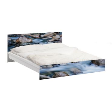 Möbelfolie für IKEA Malm Bett niedrig 140x200cm - Klebefolie Fluss in Kanada