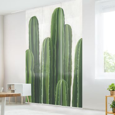 Schiebegardinen Set - Lieblingspflanzen - Kaktus - Flächenvorhang