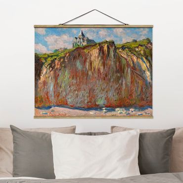 Stoffbild mit Posterleisten - Claude Monet - Varengeville Morgenlicht - Querformat 4:3