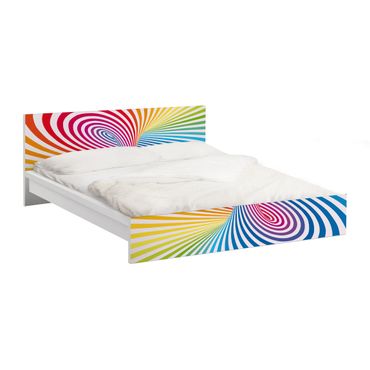 Möbelfolie für IKEA Malm Bett niedrig 140x200cm - Klebefolie Farbtornado