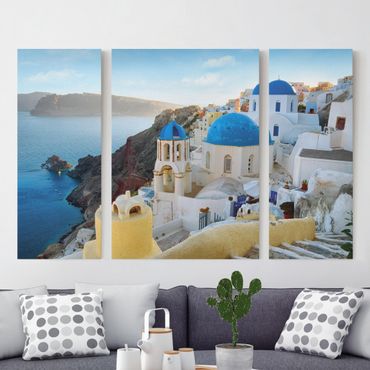 Leinwandbild 3-teilig - Santorini - Triptychon