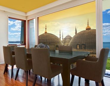 Fensterfolie - XXL Fensterbild Über den Dächern von Istanbul - Fenster Sichtschutz