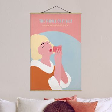 Stoffbild mit Posterleisten - Filmposter The thrill of it all! - Hochformat 2:3