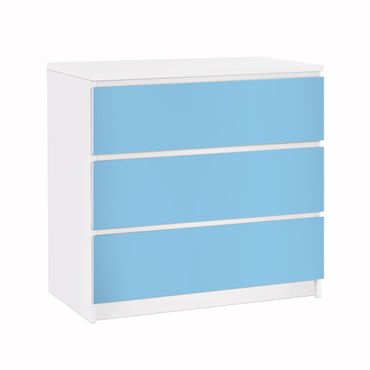 Möbelfolie für IKEA Malm Kommode - Klebefolie Colour Light Blue