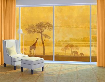 Fensterfolie - XXL Fensterbild Amazing Kenya - Fenster Sichtschutz