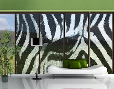 Fensterfolie - XXL Fensterbild Zebra Crossing - Fenster Sichtschutz