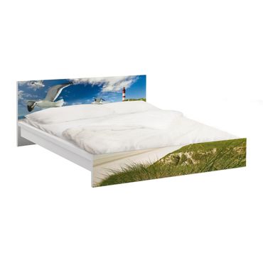 Möbelfolie für IKEA Malm Bett niedrig 140x200cm - Klebefolie Dune Breeze