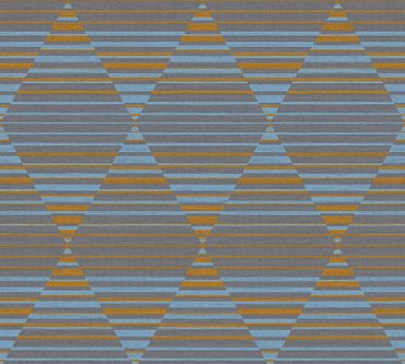 A.S. Création Mustertapete Linen Style in Blau, Grau, Orange