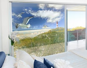Fensterfolie - XXL Fensterbild Dune Breeze - Fenster Sichtschutz
