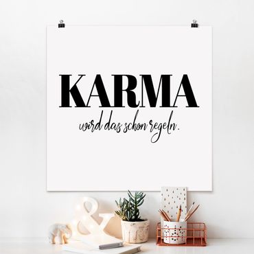 Poster - Karma wird das schon regeln - Quadrat 1:1