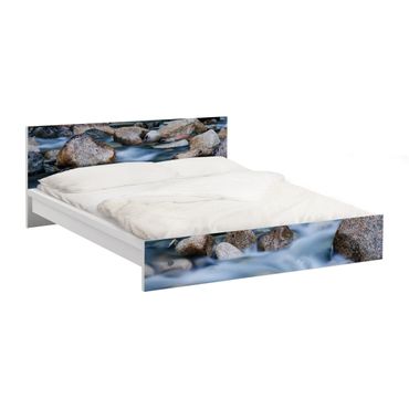 Möbelfolie für IKEA Malm Bett niedrig 180x200cm - Klebefolie Fluss in Kanada
