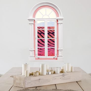 3D Wandtattoo - Fenster Mediterran Lavendel