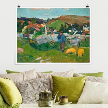 Poster - Paul Gauguin - Der Schweinehirt - Querformat 3:4