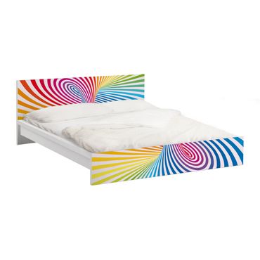 Möbelfolie für IKEA Malm Bett niedrig 180x200cm - Klebefolie Farbtornado
