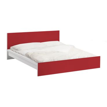 Möbelfolie für IKEA Malm Bett niedrig 140x200cm - Klebefolie Colour Carmin