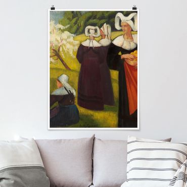 Poster - Emile Bernard - Apfelpflückerinnen in Pont-Aven - Hochformat 3:4