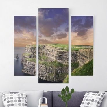 Leinwandbild 3-teilig - Cliffs Of Moher - Galerie Triptychon