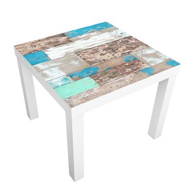 Möbelfolie für IKEA Lack - Klebefolie Maritime Planks