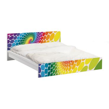 Möbelfolie für IKEA Malm Bett niedrig 140x200cm - Klebefolie Magic Points