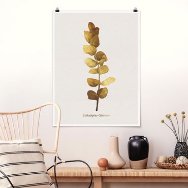 Poster - Gold - Eukalyptus - Hochformat 4:3