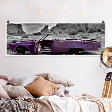 Poster - Pink Cadillac - Panorama Querformat