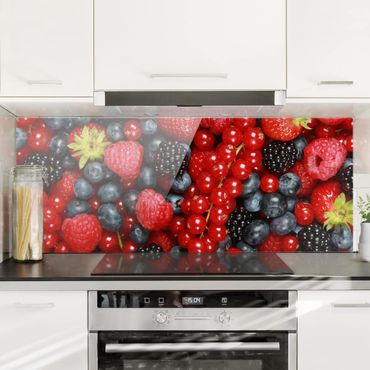 Fruchtige Waldbeeren Premium 40 x 140 cm Bilderwelten Küchenrückwand Panorama Folie geklebt 
