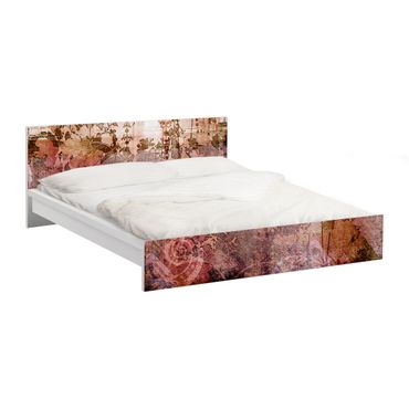 Möbelfolie für IKEA Malm Bett niedrig 180x200cm - Klebefolie Old Grunge